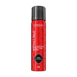 L’Oréal Paris Infallible 3-Second Setting Mist 75ml – Transfer-Proof, Waterproof Makeup Setting Spray (Quick Drying)