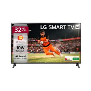 LG 32 Inch (80 cm) LR570 AI Series HD Ready Smart webOS LED TV 32LR570B6LA with AI ThinQ, WiFi & HDR – Black