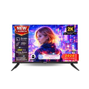 Uniboom Optima Series 24 Inch (60 cm) HD Smart LED TV 24S-ULT-AED with Voice Control, 30W Speakers, 5000+ Movies & 500+ Apps