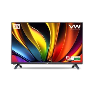 VW 24 Inch (60 cm) Premium Series HD Ready LED TV VW24A with HDMI & USB, Slim Design – Black